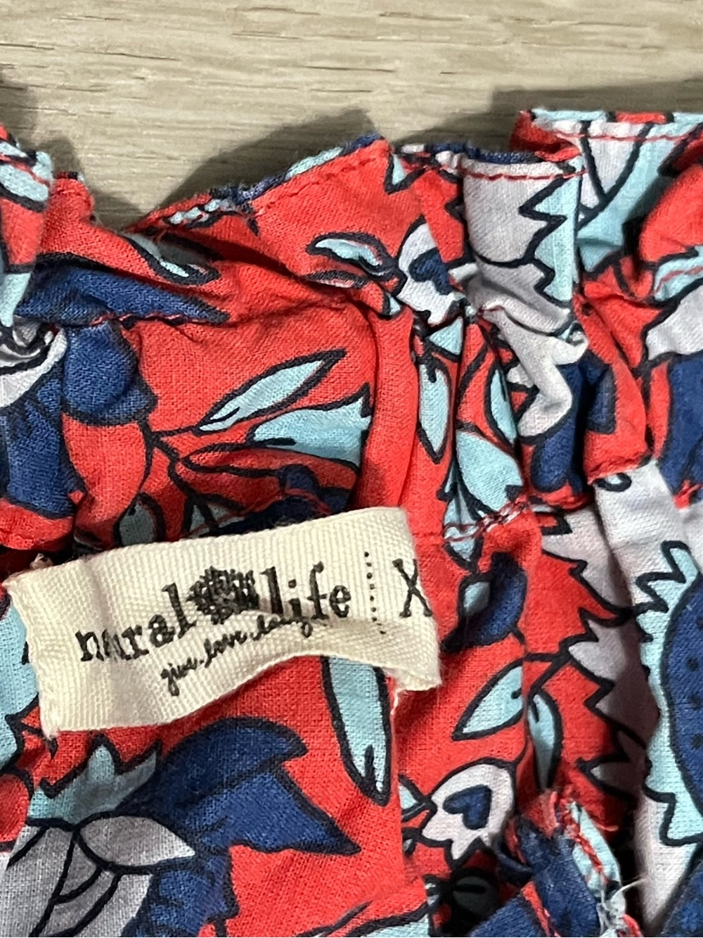 NATURAL LIFE Red and Blue Floral maxi dress